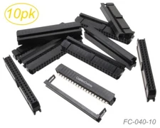 10-Pack 40-Pin (2x20) Female IDC 2.54mm Pitch Connectors for Flat Ribbon Cable