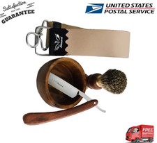 Father's Gift Set VINTAGE BARBER SALON STRAIGHT CUT THROAT SHAVING RAZOR