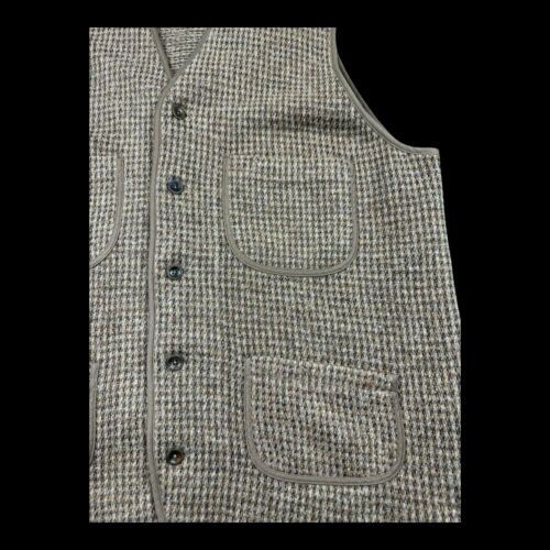 RRL Ralph Lauren Wool Linen VTG Mens Brown Woven Vest Size XL Excellent - Picture 2 of 9
