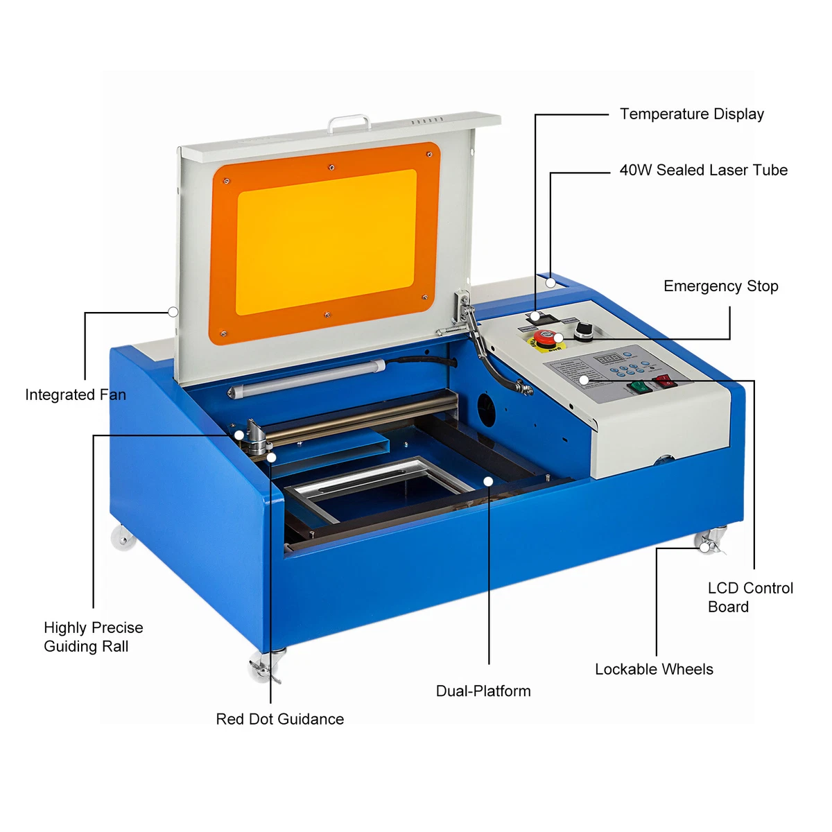 USB CO2 40w Laser Engraving Cutting K40 Engraver 3020 Wood Acrylic
