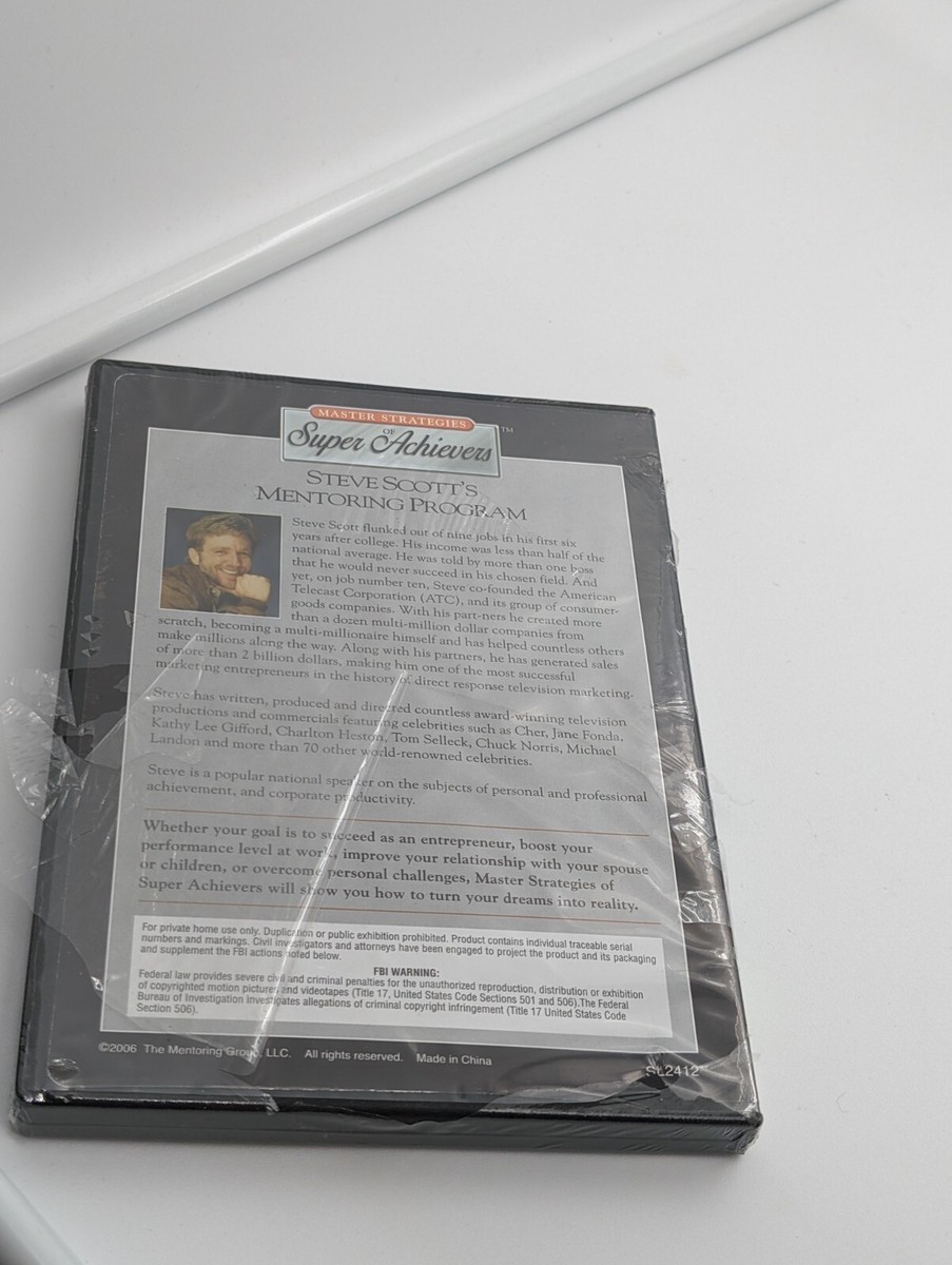 Master Strategies of Super Achievers: Sessions 6 & 7 (DVD) Steve Scott  Mentoring | eBay