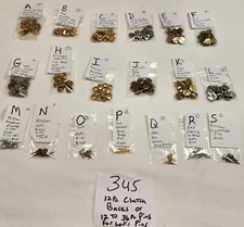 Vtg Military Butterfly Clutch Lapel Tie Tac Pin Back Brass Gold P Silver # 345