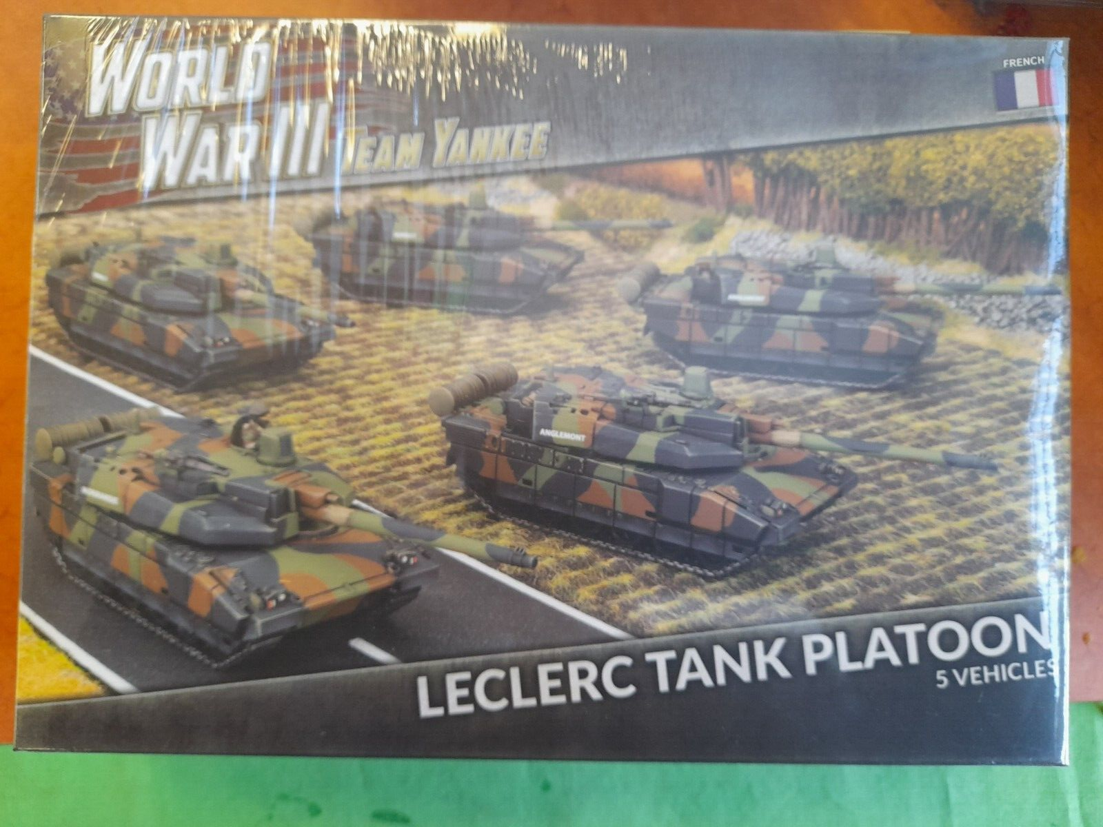 TEAM YANKEE FRENCH LECLERC TANK PLATOON - TFBX10 - 5 VEHICLES -  NEW & SEALED