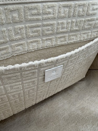 AUTH NWT $1390 Givenchy Medium Raised 4G Toweling Terry Cotton Tote In Ivory - Picture 14 of 20