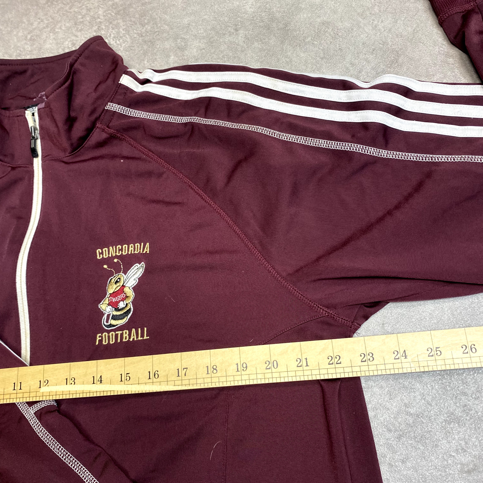 Adidas Track Jacket Mens Large 90's Full-Zip Sports Windbreaker, Burgundy image 2