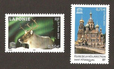 FRANCE 2003 - Timbres de Service UNESCO n° 128 et 129 NEUFS** LUXE MNH