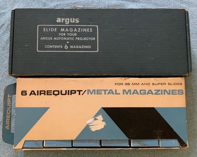 Vtg Airequipt/Argus 593 Slide Projector Magazine Trays 2 x2  Slides - Lot of 12