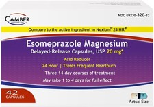 Camber Esomeprazole Magnesium USP 20mg, Delayed Release Capsules, 42 Count