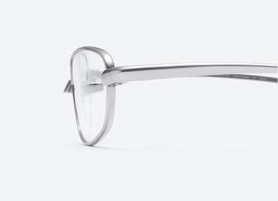 Gentle Monster Riff 02 Glasses 2025 Bold Silver Frame Clear Blue