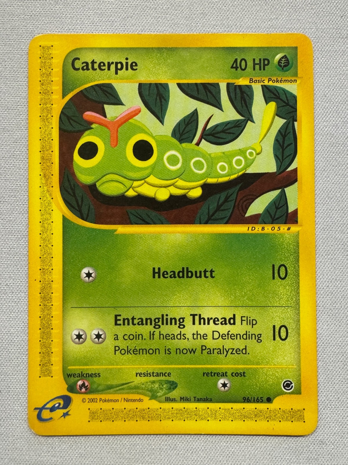 Caterpie 96/165 Common Expedition Base Set Pokemon Heavily Played