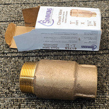Simmons 617SB 1 In. F X 1-1/4 In. M Silicon Bronze Spring Loaded Check Valve