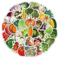 60-Piece Cute Vegetable Stickers Style A - Decorative Decals for Notebooks, Phon