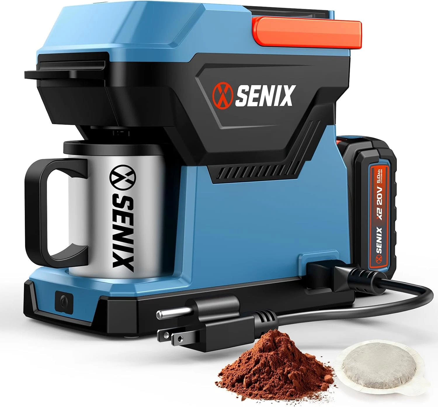 Portable Coffee Maker - 5000mAh Battery, Travel Brewer for Car & Camping