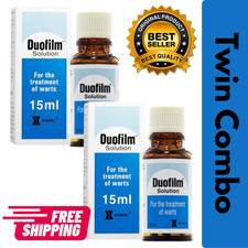 2x DUOFILM 15ml Salicylic Acid Wart Corn Remover Treatment Twin Pack Combo New