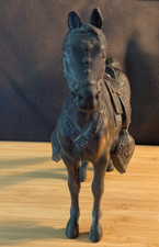 Vintage Metal Western Horse with saddle