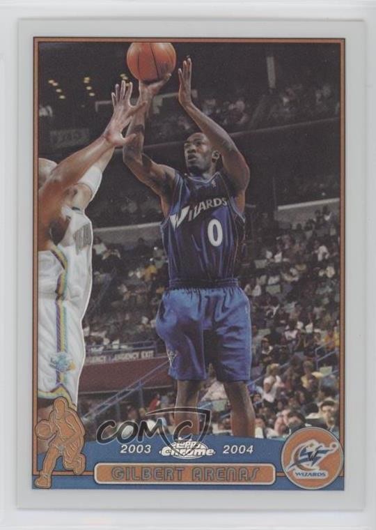 2003-04 Topps Chrome Refractor Gilbert Arenas #103 07xv