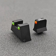 Fiber Optic Front&Rear Suppressor Height Sights Set For Glock 17,19, 22, 23, 24