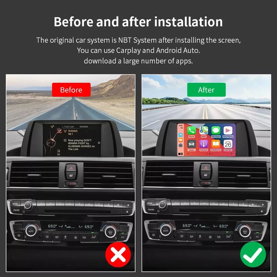 Wireless CarPlay Android Auto Decoder Box for BMW 1 2 3 4 5 6 Series +NBT System - Image 3 of 4