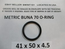41mm ID x 50mm OD x 4.5mm thick O-ring. Buna-70.   Quan 1.