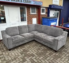 Costco Charcoal Grey Studded Large Corner Sofa🛋️ DELIVERY AVAILABLE