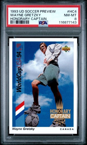 1993 Upper Deck Soccer Preview WAYNE GRETZKY World Cup Honorary Captain PSA 8