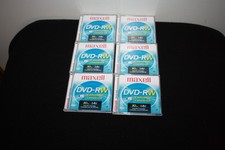 Lot of 6 Maxell DVD-RW Camcorder Rewritable Discs 1.4GB - Canon  Sony Handycam