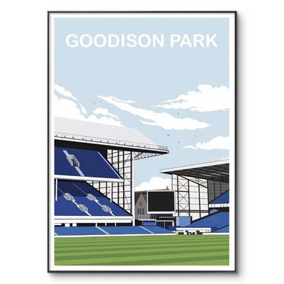Goodison Park Poster, Everton Football Poster, Goodison Stadium, Soccer Print