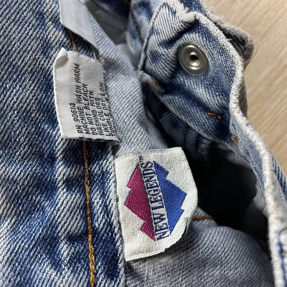 Pantalones Cortos Vintage Y2K Denim Skater Grunge Juvenil Talla 12 Patinador Centro Comercial Gótico 25” Foto 4 de 4