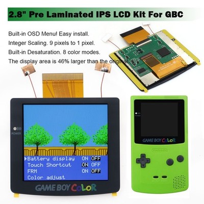 Gameboy Color 2.8'' IPS Laminated Backlight NO SOLDER 480x432 Integer Scaling Kit
