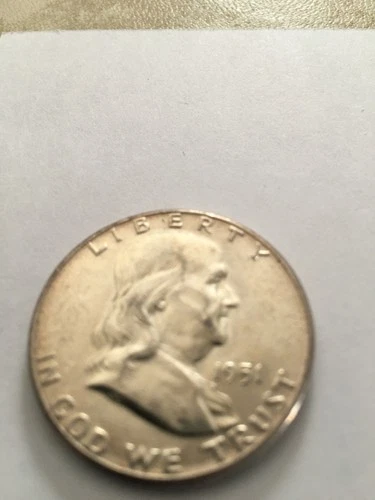 1951 Franklin half dollar au