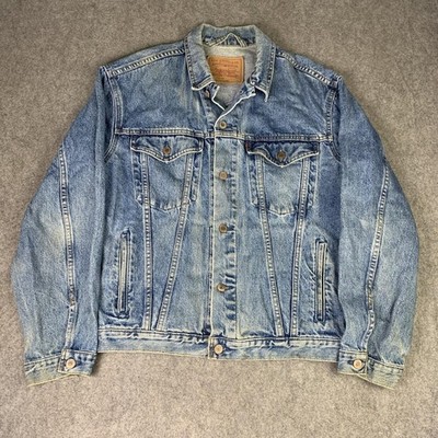 Levi's Jacke Herren Small Blau Denim Trucker Western Made In Canada 75525-4891
