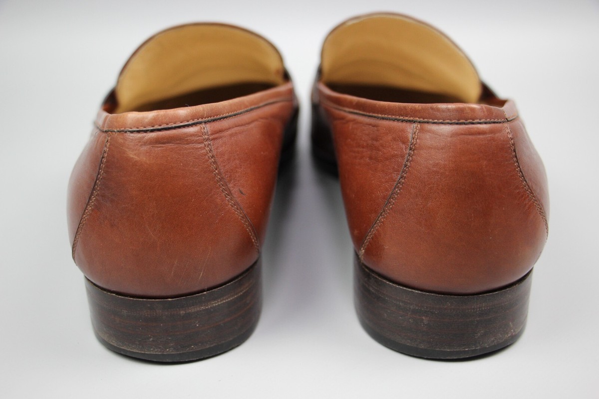 TANINO CRISCI Mens Brown Leather Dress Shoes Loafers Size 42 TANINO CRISCI Mens Brown Leather Dress Shoes Loafers Size 42