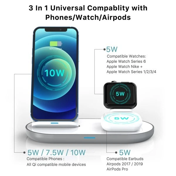 MyBat Pro 3-in-1 Universal Wireless Charging Station - Image 3 of 4