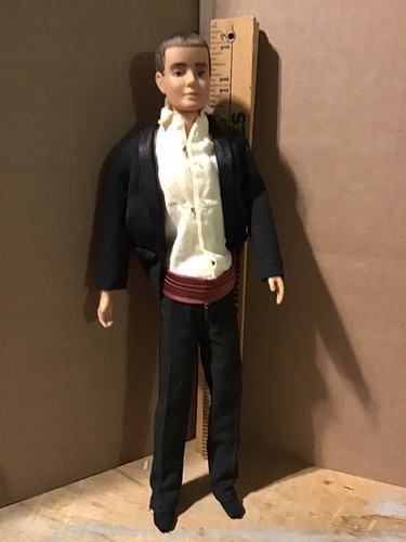 Vintage Barbie HANDSOME Brunette Flocked Hair KEN DOLL in Tuxedo #787 - Picture 7 of 7