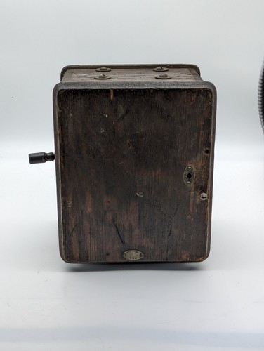 Antique Wooden Electric Type Wooden Telephone Ringer Box AC Works Good Mesco - Picture 6 of 16