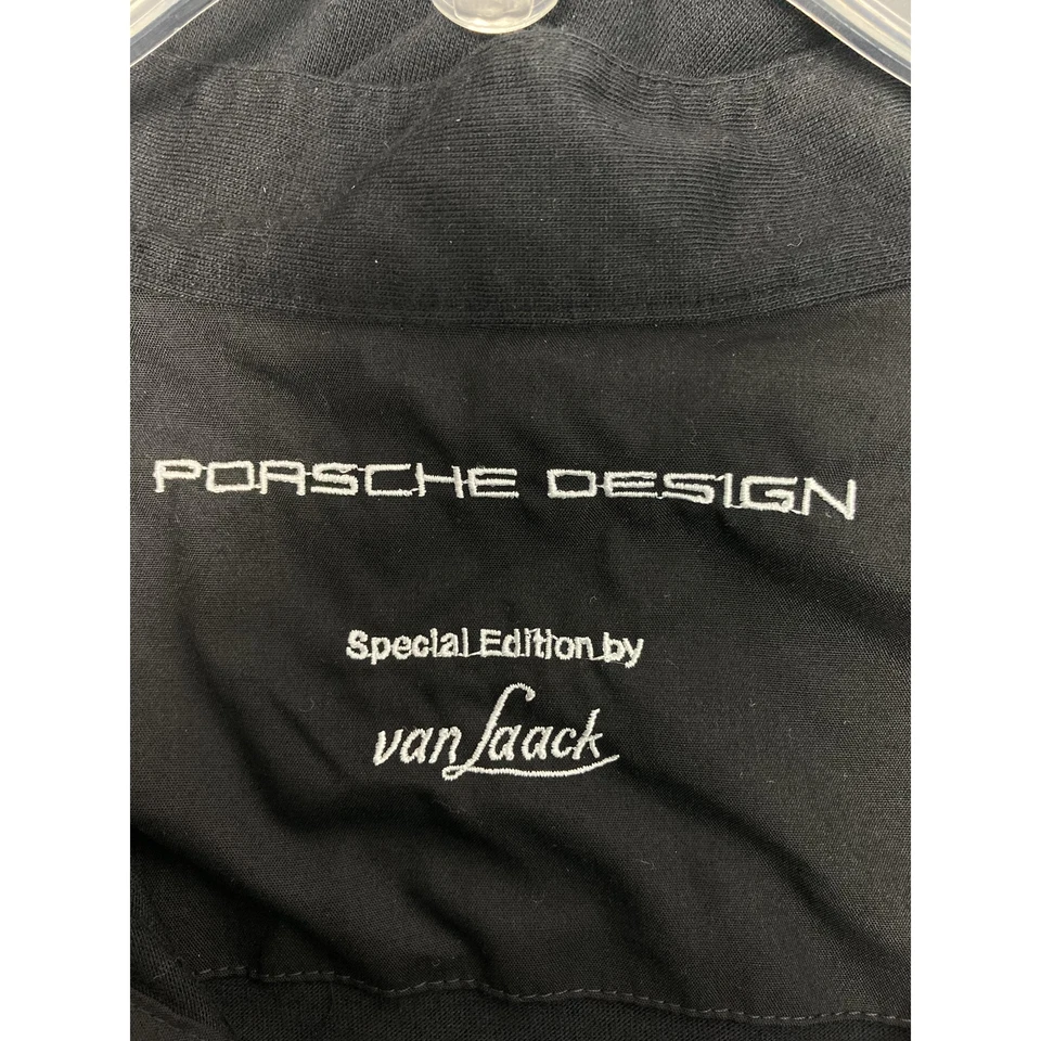 Porsche Special Edition by van Laack Black Long-Sleeve 3-Button Henley Shirt XL - Image 4 of 4