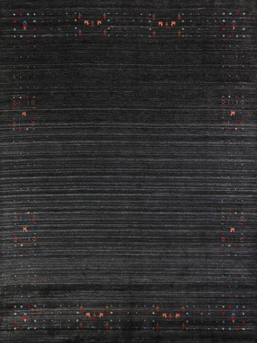 Grand Tapis Indien Gabbeh Fait Main - 170x240 Cm - 100% Laine - Multicolore