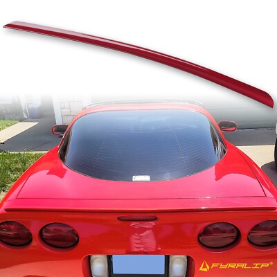 Fyralip Y22 Painted WA379E Red Trunk Lip Spoiler For Chevy Corvette C5 ...