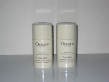 2 Pc x Calvin Klein Obsession Men Deodorant Stick Ck 2.6 Oz / 75 g Deo Stick NEW