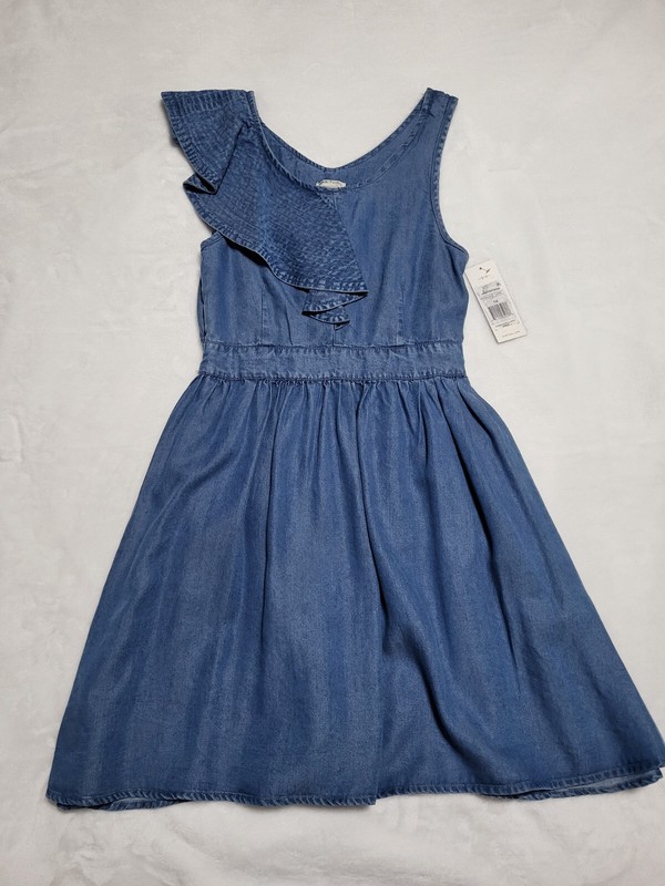 Habitual Girl's One Shoulder Ruffle Romper Asymmetrical Size 14 Short Dress 