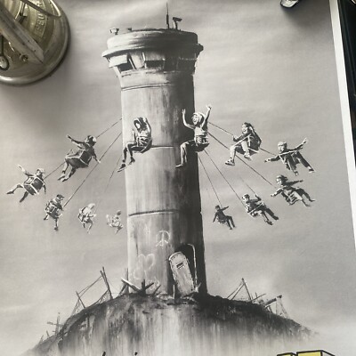 Banksy Visit Historic Palestine Poster from London Excel Banksy Visit Historic Palestine Poster from London Excel