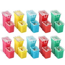 20PCS Car Fuses Assortment Kit, Tall/Standard and Low Profile Box Shaped Fuses 