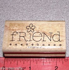 friend Rubber Stamp Single a flower blossom by Stampin Up For a Friend Stamp