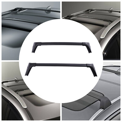 Roof Rack Cross Bar Crossbars Top Rail Luggage Black For 2021-2022