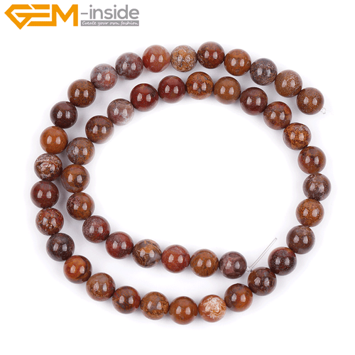 Brown Mexico Moss Agate Beads Natural Stone Beads For Jewelry Making Necklace - Picture 10 of 39
