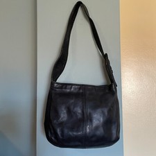 COACH Vintage 4174 Flatiron Zip In Black Glove Tanned Leather 