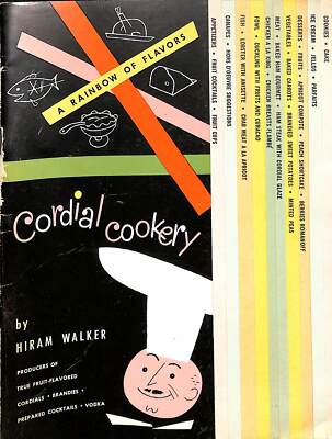 Hiram Walker Cordial Cookery Advertising Recipe Booklet Brochure CPG6