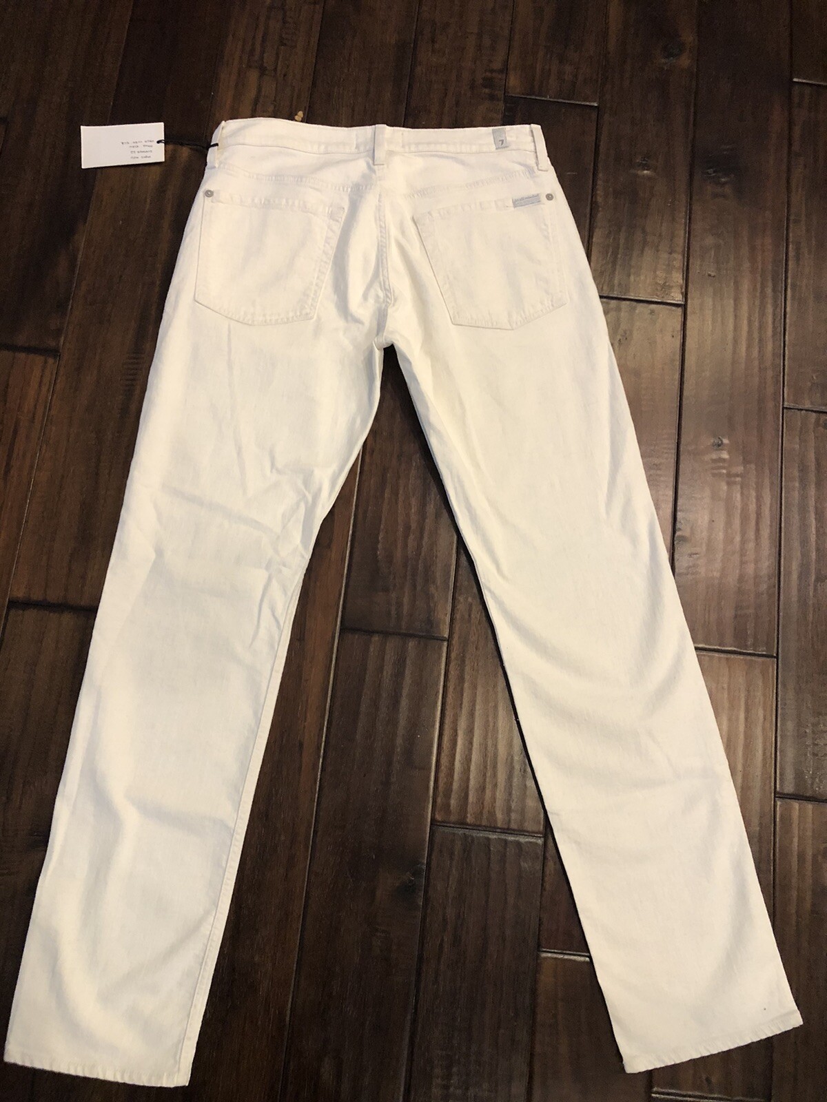 7 For All Mankind Mens Slimmy Clean Pocket Jeans Size 32 White  (New Sample)