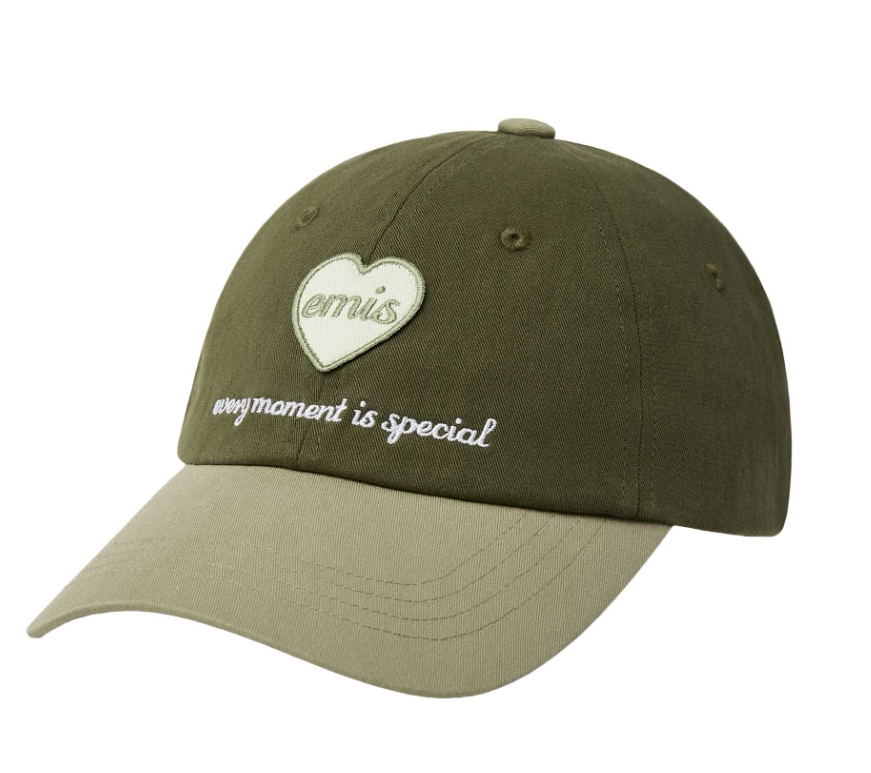 ☆EMIS\t☆ HEART WAPPEN BALL CAPKHAKI m1037_1332439 emis HEART WAPPEN TONE ON TONE BALL CAP, KHAKI (100