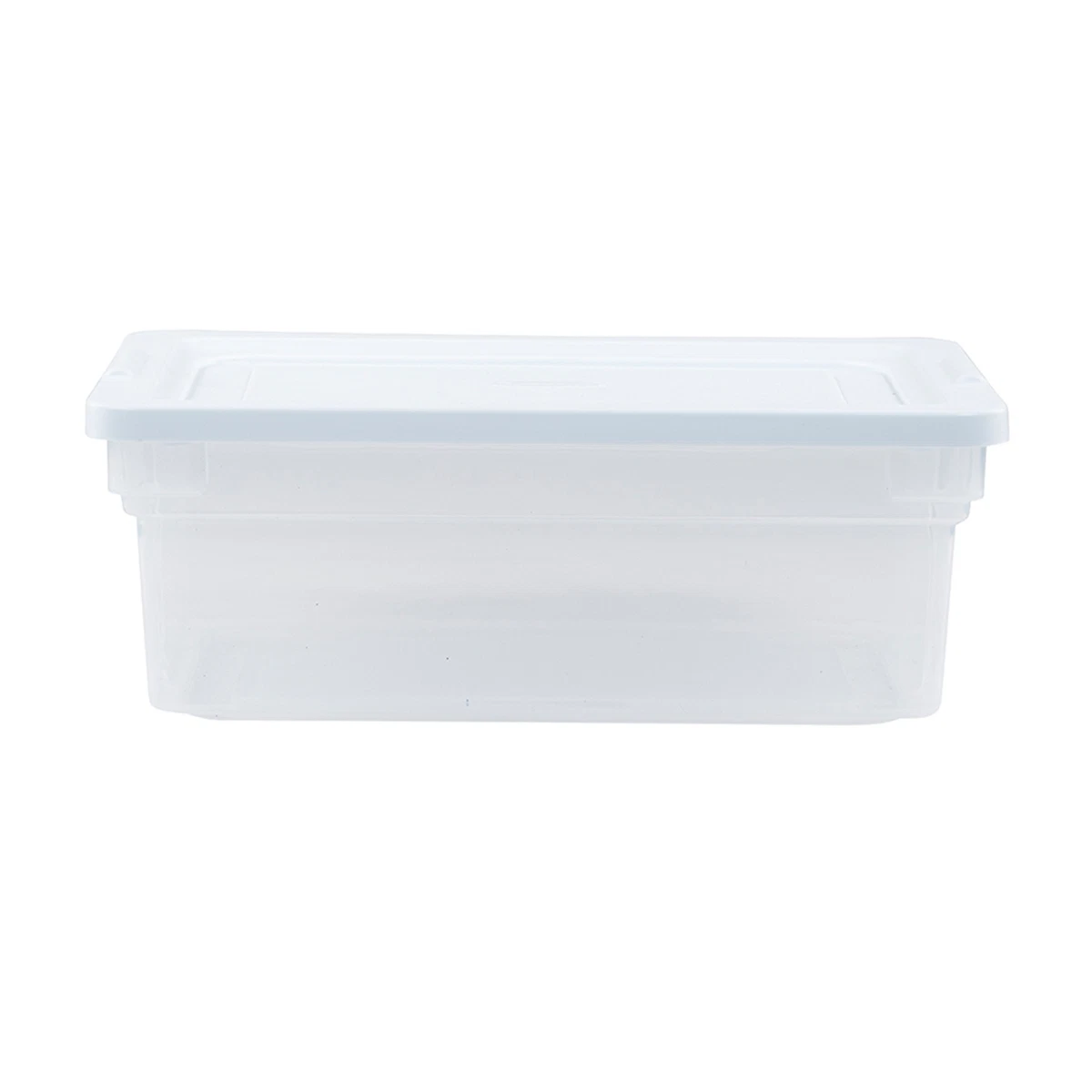 Rubbermaid Classic Clear 12 qt. Stackable Heavy Duty Plastic Storage Bins, White